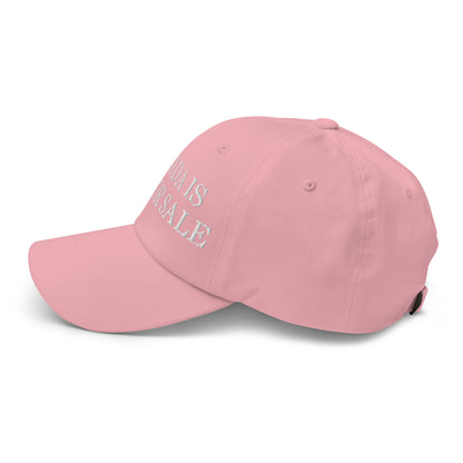 Canada is not for Sale Embroidered Dad Hat Pink