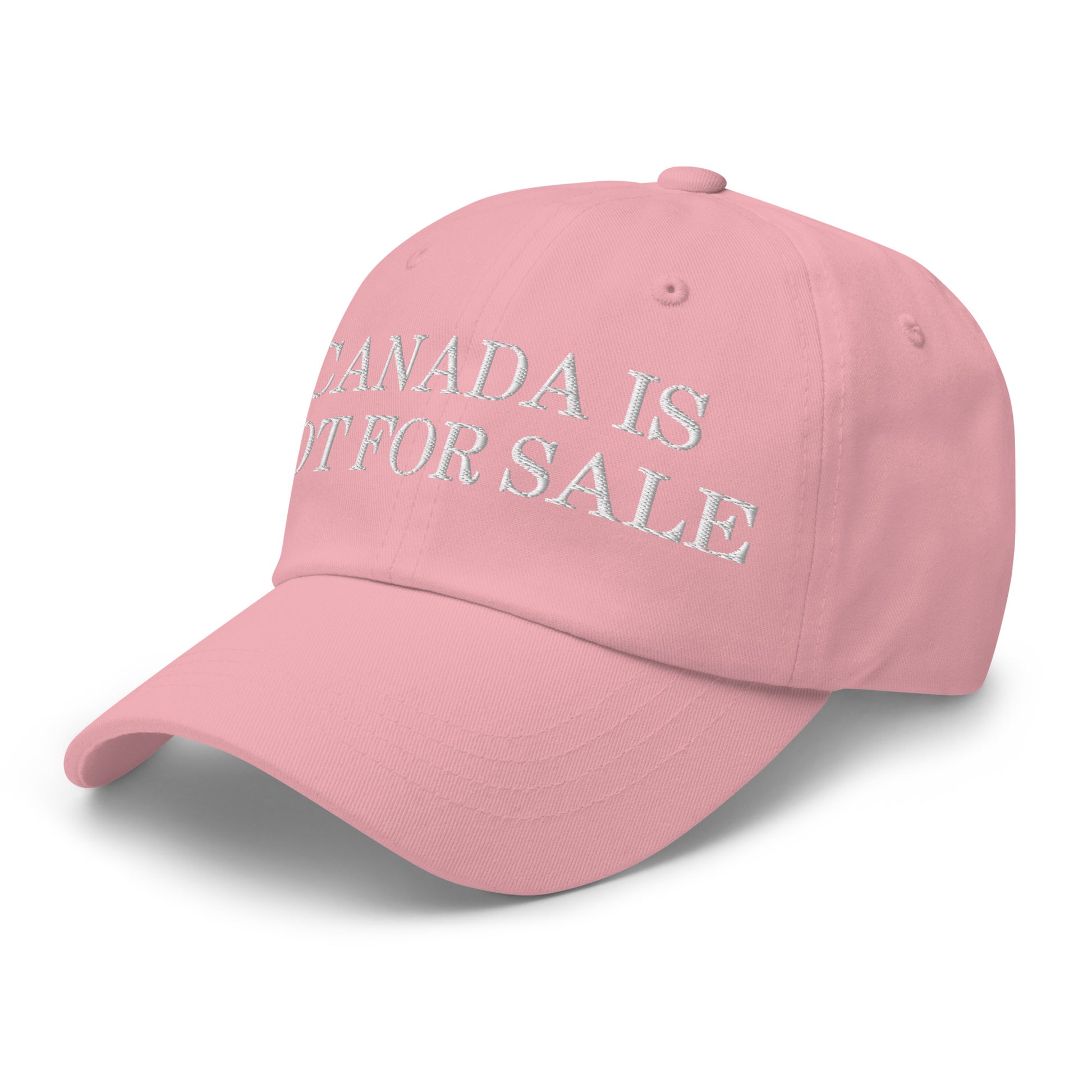 Canada is not for Sale Embroidered Dad Hat Pink