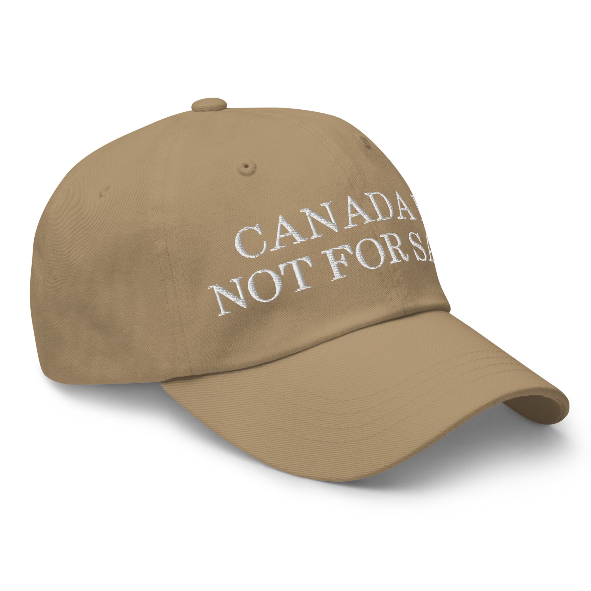 Canada is not for Sale Embroidered Dad Hat Khaki