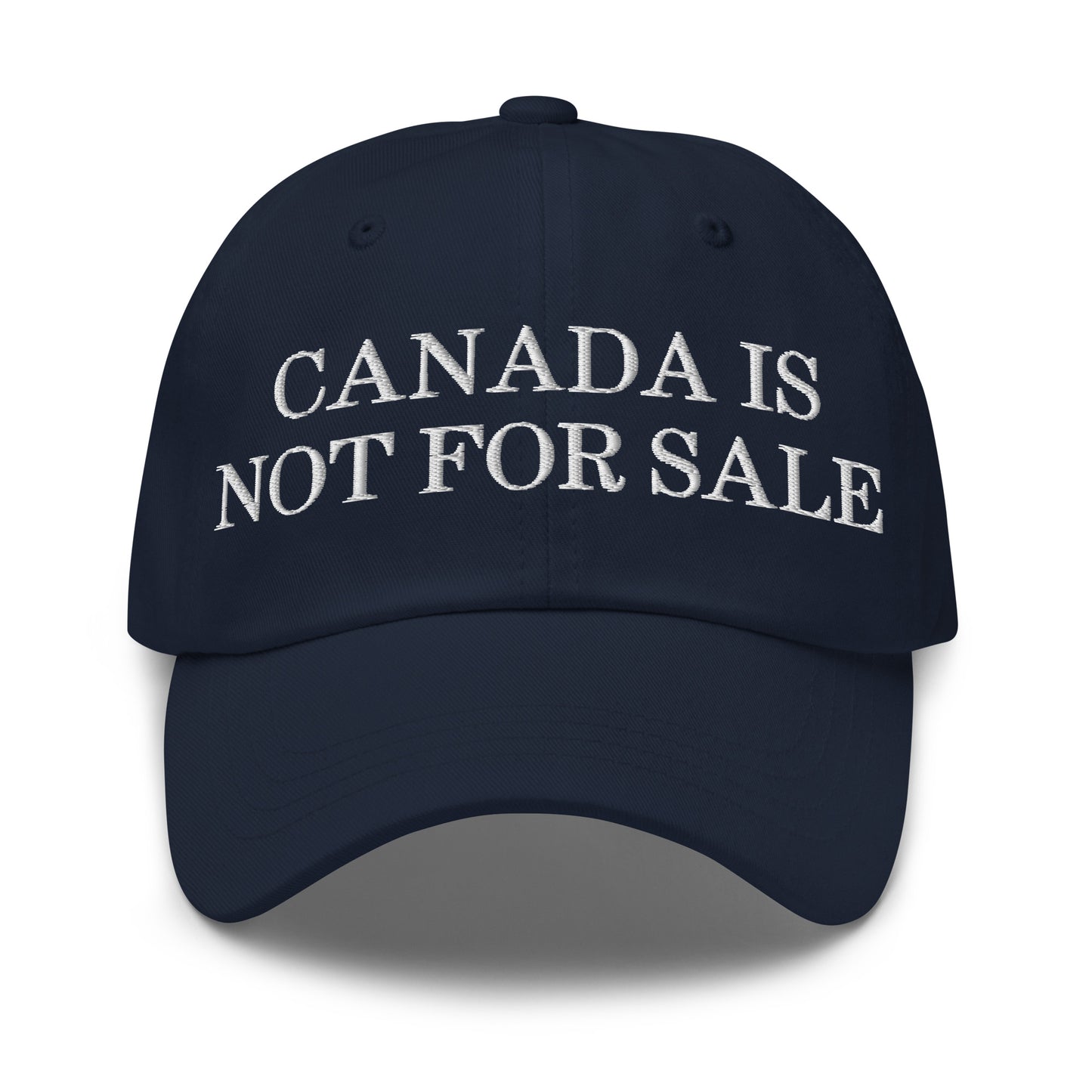 Canada is not for Sale Embroidered Dad Hat Navy