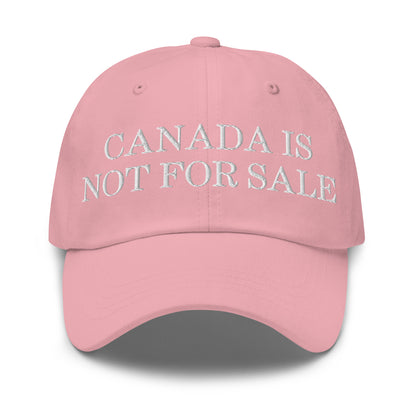 Canada is not for Sale Embroidered Dad Hat Pink