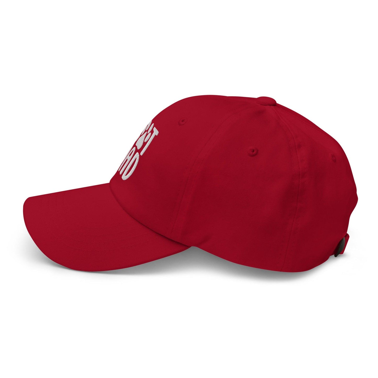 Cat Dad Embroidered Dad Hat Cranberry