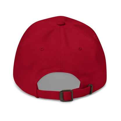 Cat Dad Embroidered Dad Hat Cranberry