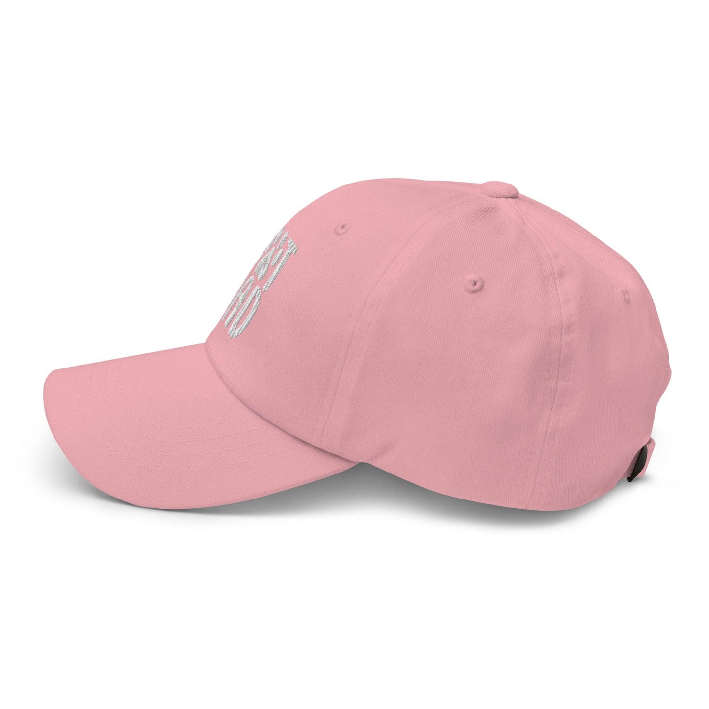 Cat Dad Embroidered Dad Hat Pink