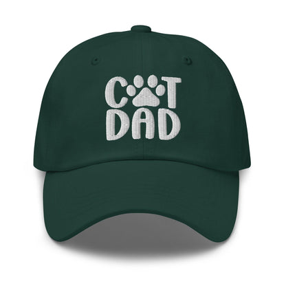 Cat Dad Embroidered Dad Hat Spruce