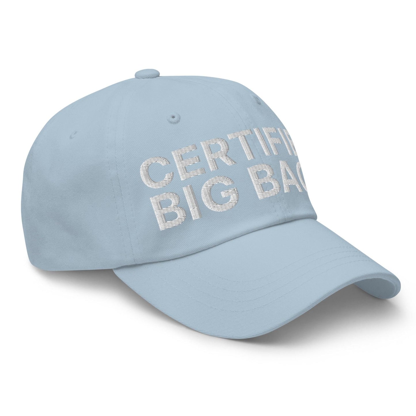 Certified Big Back Embroidered Dad Hat Light Blue