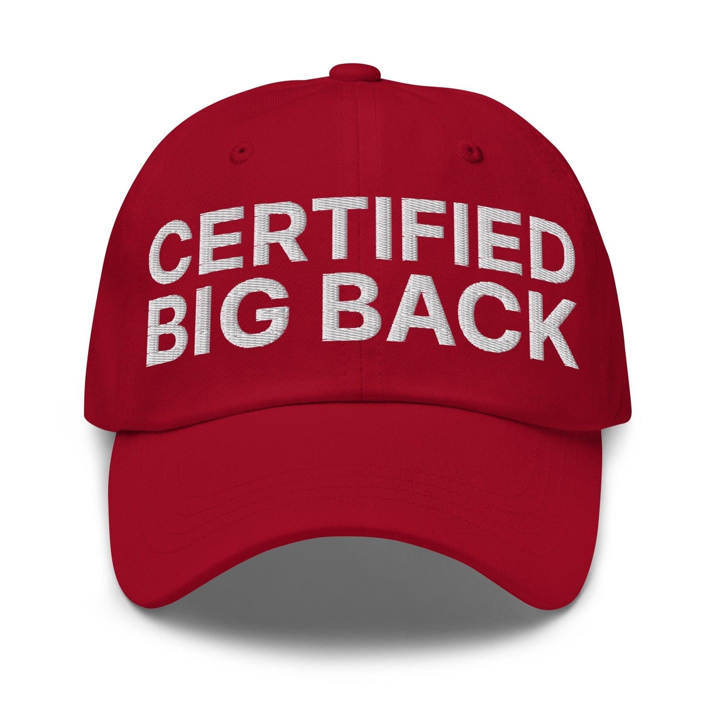 Certified Big Back Embroidered Dad Hat Cranberry