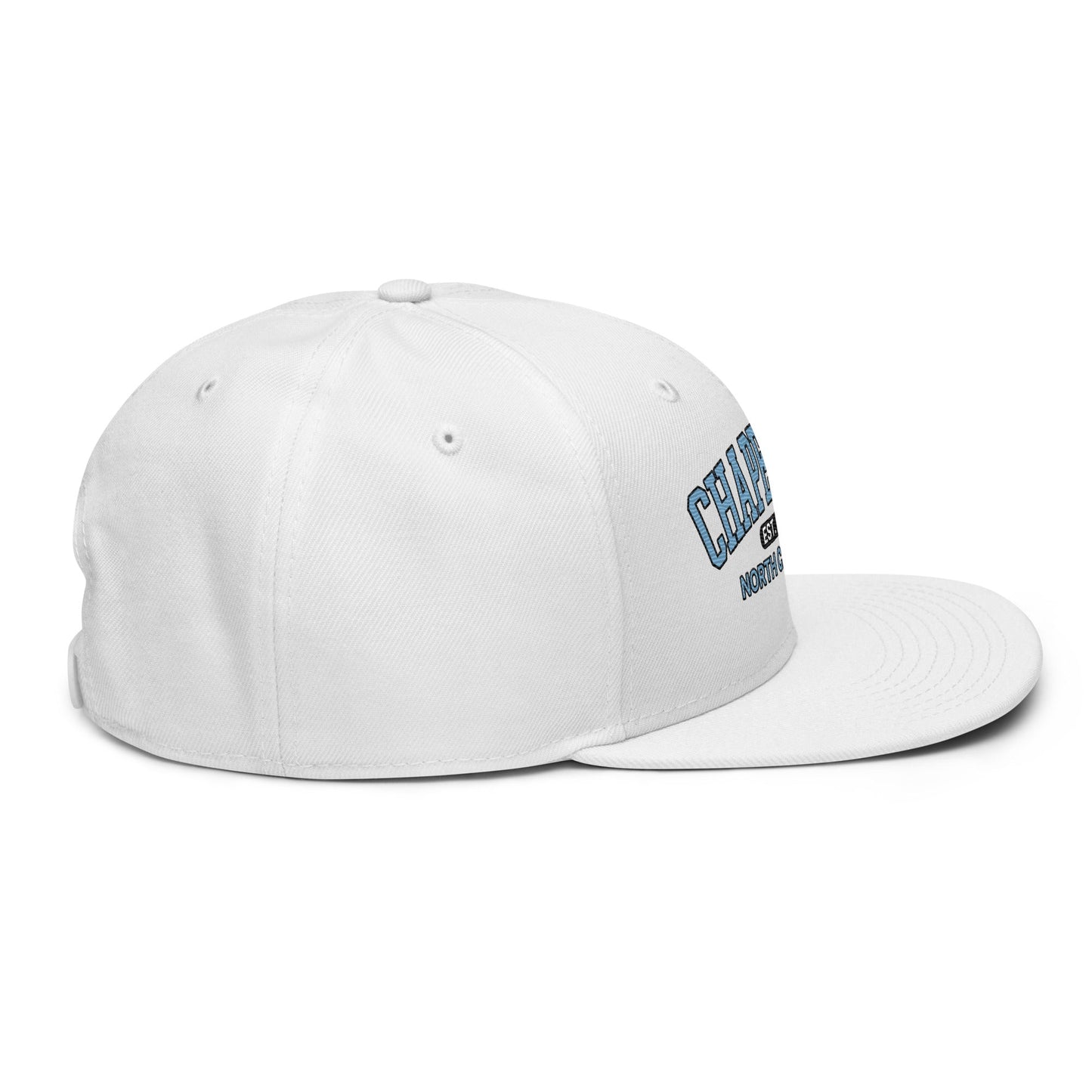 Chapel Bill Belichick Coach UNC Flat Bill Brim Snapback Hat White