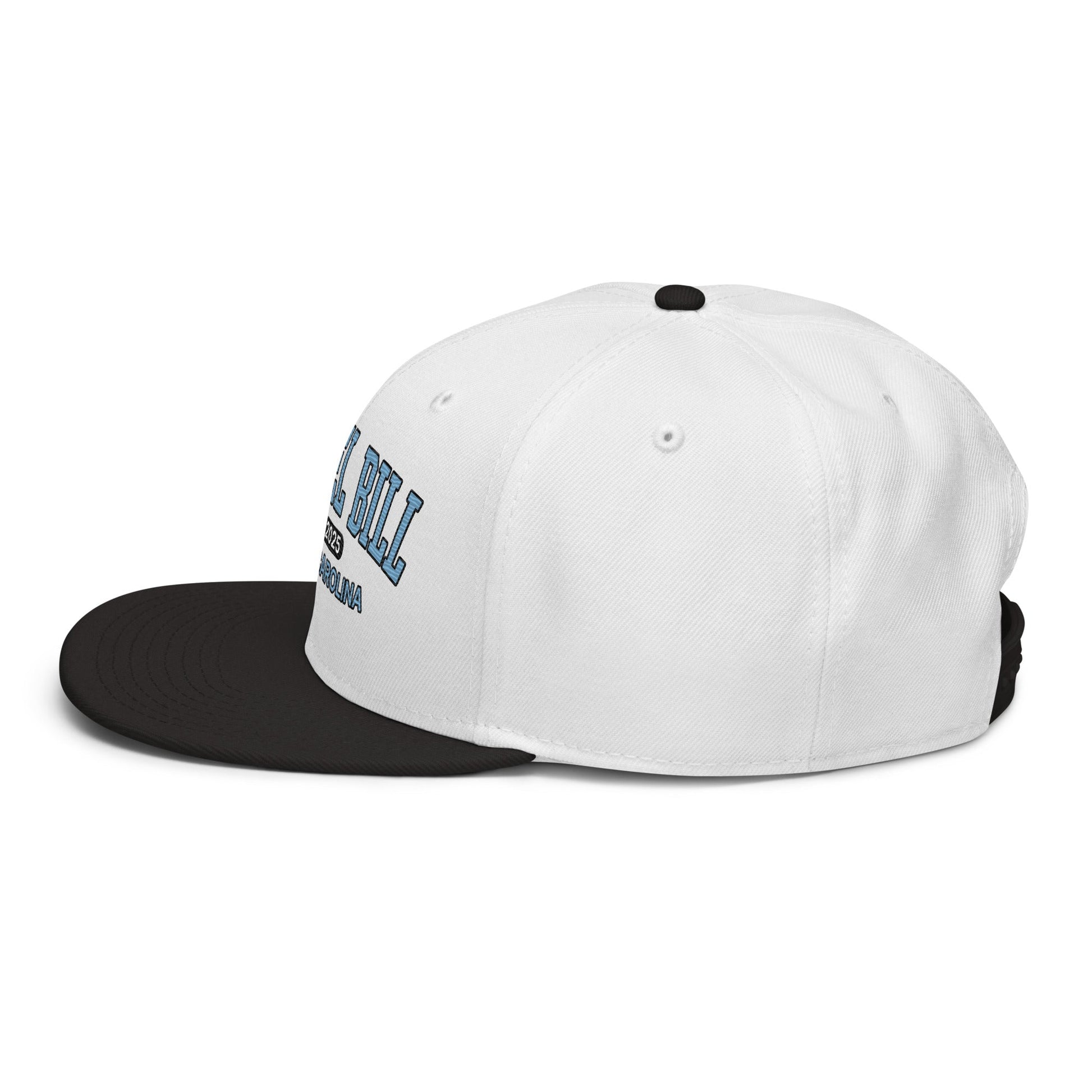 Chapel Bill Belichick Coach UNC Flat Bill Brim Snapback Hat Black White White