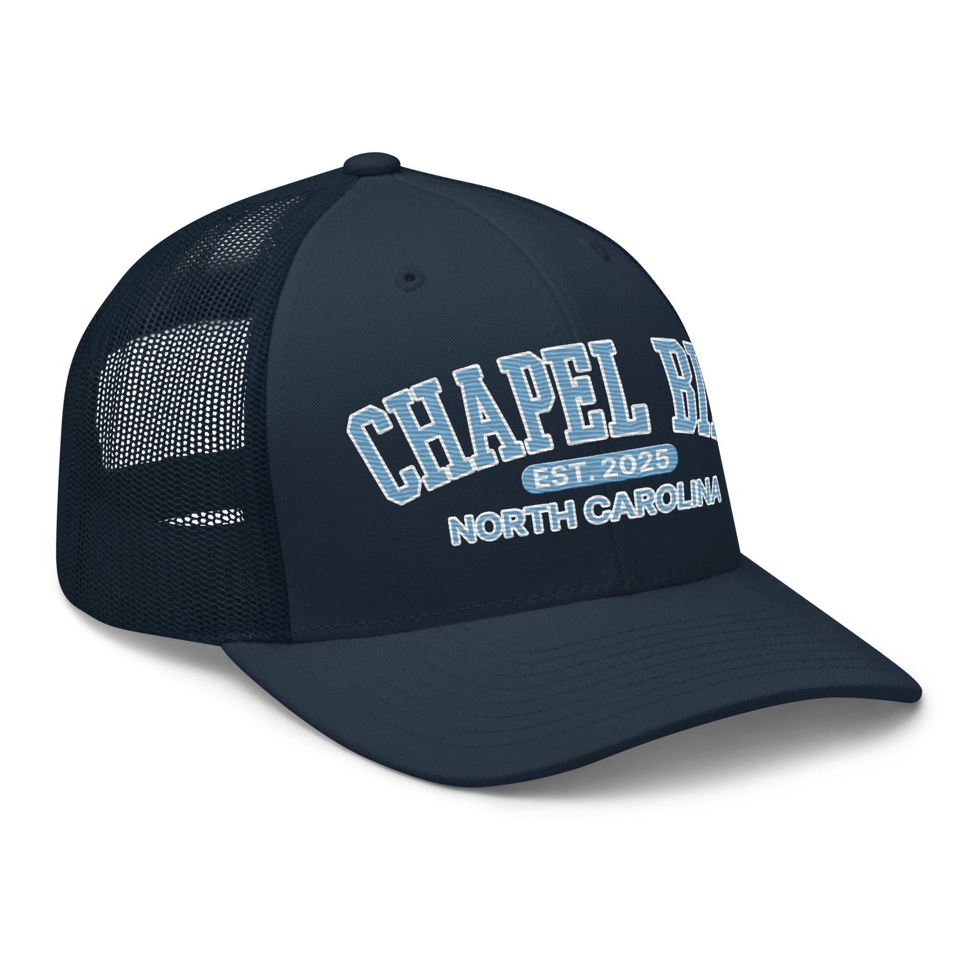 Chapel Bill Belichick UNC Coach Embroidered Mesh Trucker Hat Navy