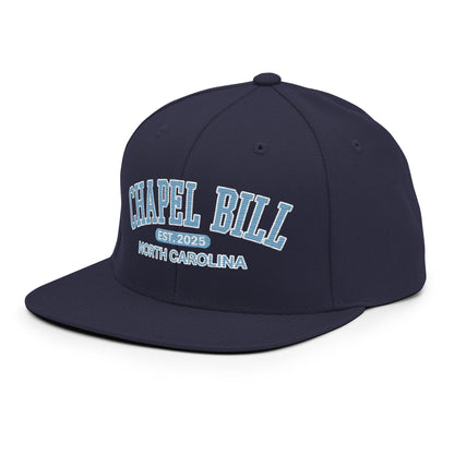 Chapel Bill Belichick UNC Coach Flat Bill Brim Snapback Hat Default Title