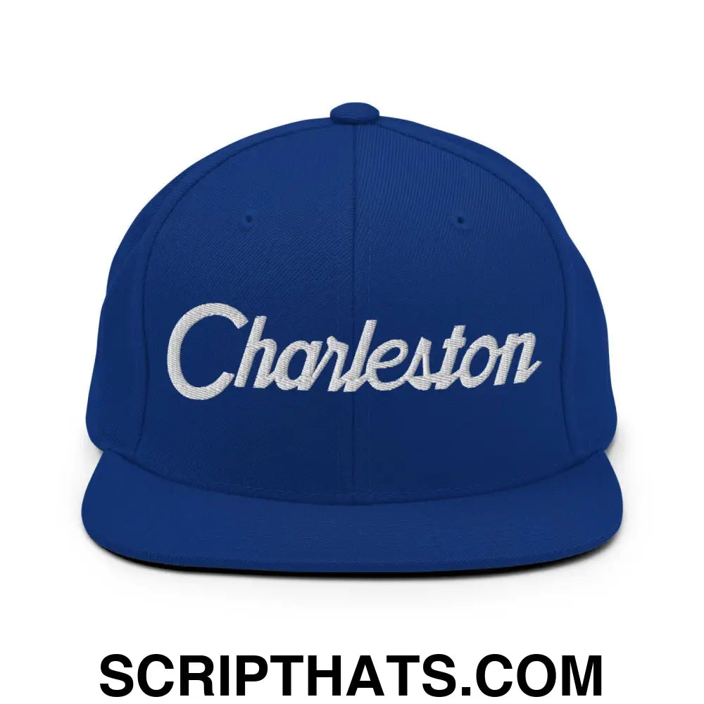 Charleston Script Snapback Hat Royal Blue