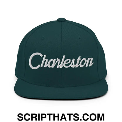 Charleston Script Snapback Hat Spruce