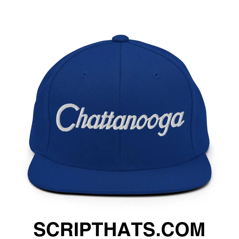 Chattanooga Script Snapback Hat Royal Blue