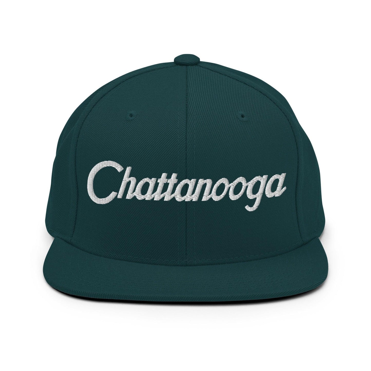 Chattanooga Script Snapback Hat Spruce