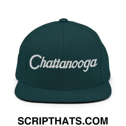 Chattanooga Script Snapback Hat Spruce