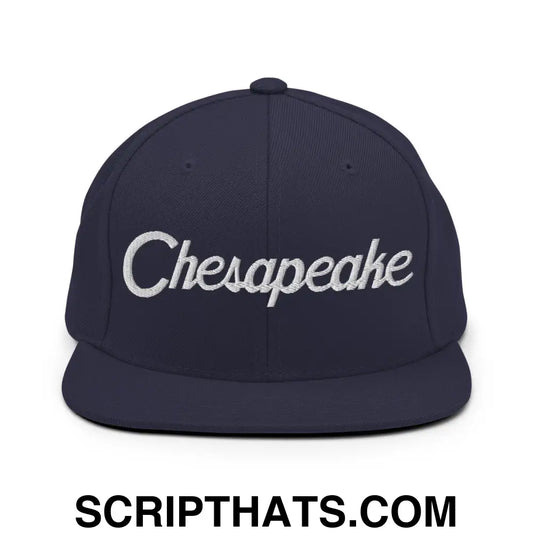 Chesapeake Script Snapback Hat Navy