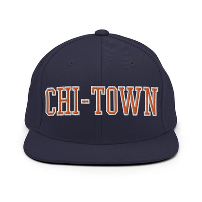Chi-Town Chicago Football Block Snapback Hat Navy
