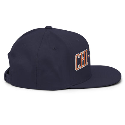 Chi-Town Chicago Football Block Snapback Hat Navy