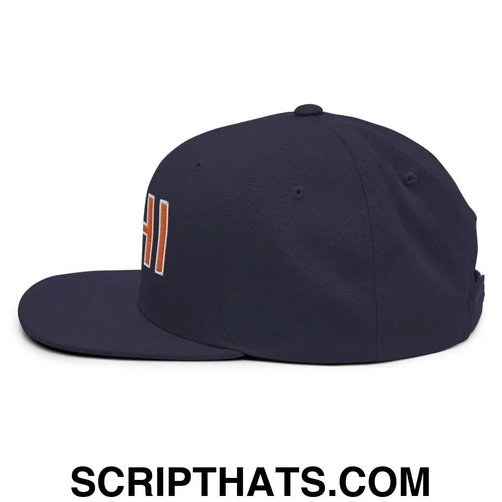 Chicago Chi Football Snapback Hat Navy