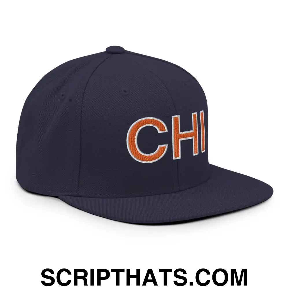 Chicago Chi Football Snapback Hat Navy