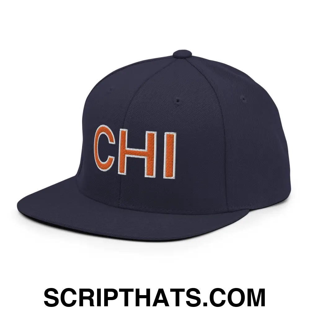 Chicago Chi Football Snapback Hat Navy