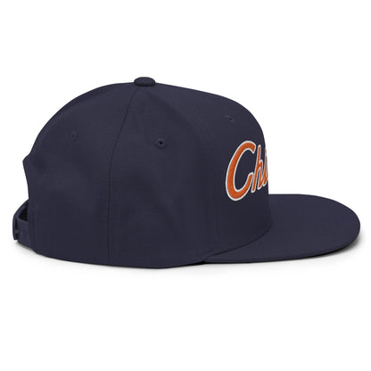 Chicago Football II Script Snapback Hat Navy