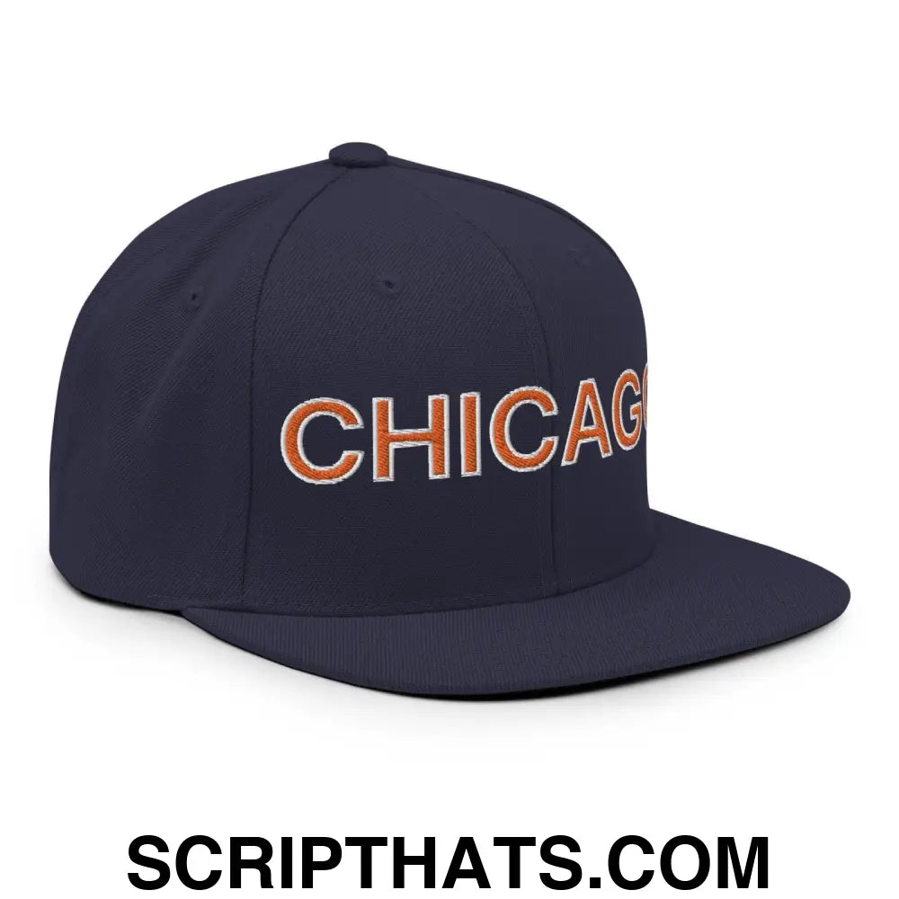 Chicago Football Snapback Hat Navy