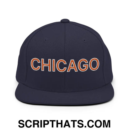 Chicago Football Snapback Hat Navy