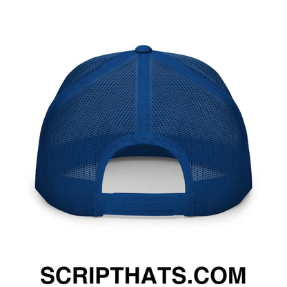 Chill The Fourth Out 4th of July Funny Snapback Trucker Hat Royal White Royal