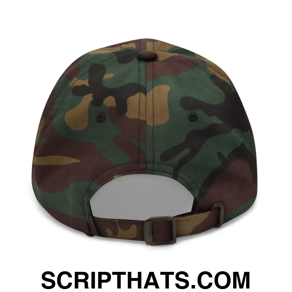 Chinga La Migra Embroidered Dad Hat Green Camo