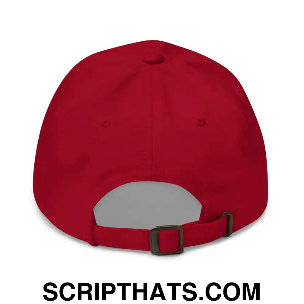 Chinga La Migra Embroidered Dad Hat Cranberry