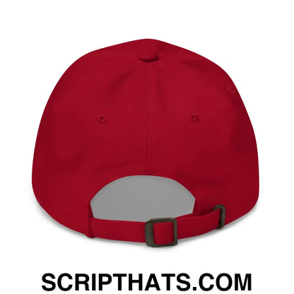 Chinga La Migra Embroidered Dad Hat Cranberry