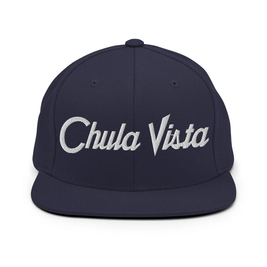 Chula Vista Script Snapback Hat Navy