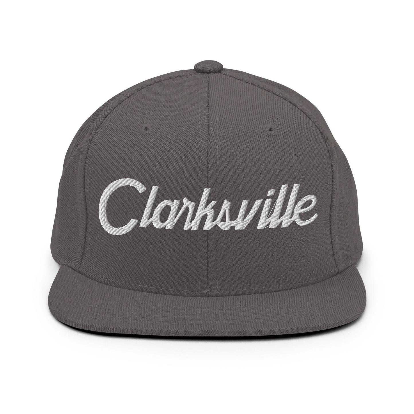 Clarksville Script Snapback Hat Dark Grey