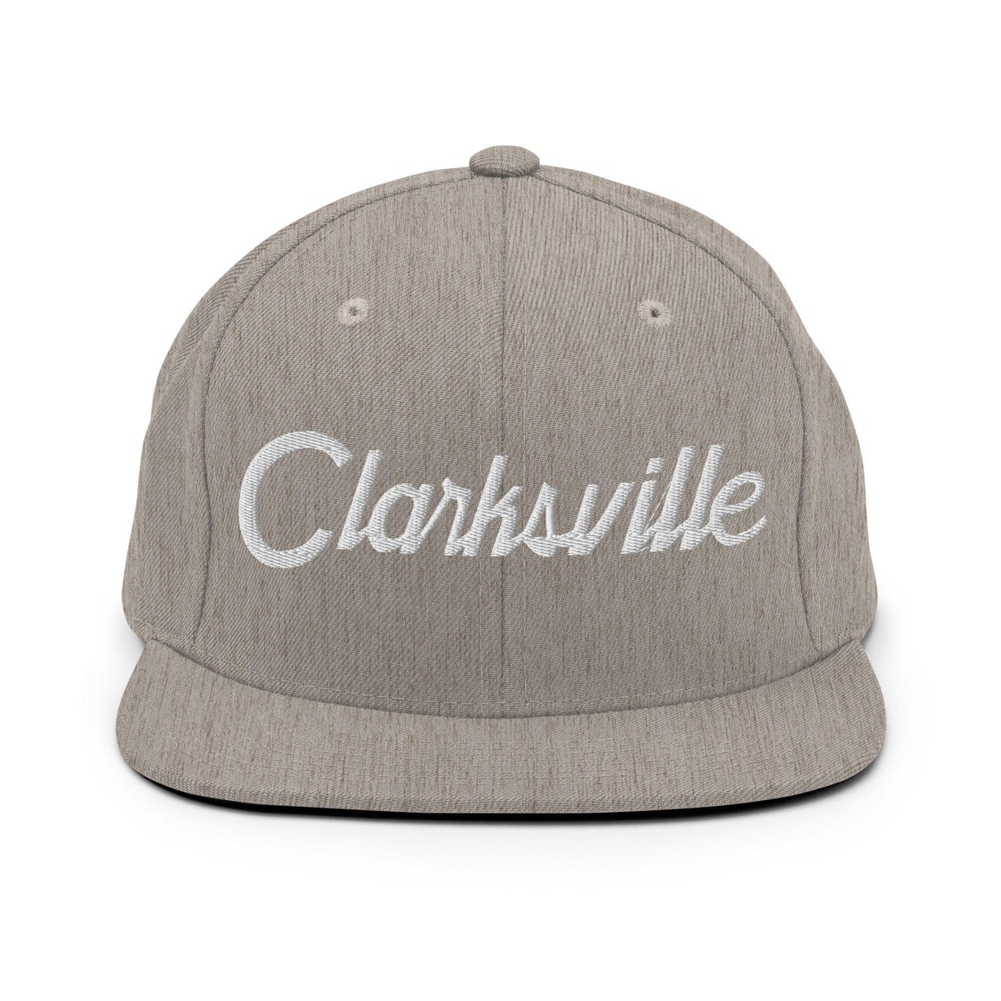 Clarksville Script Snapback Hat Heather Grey