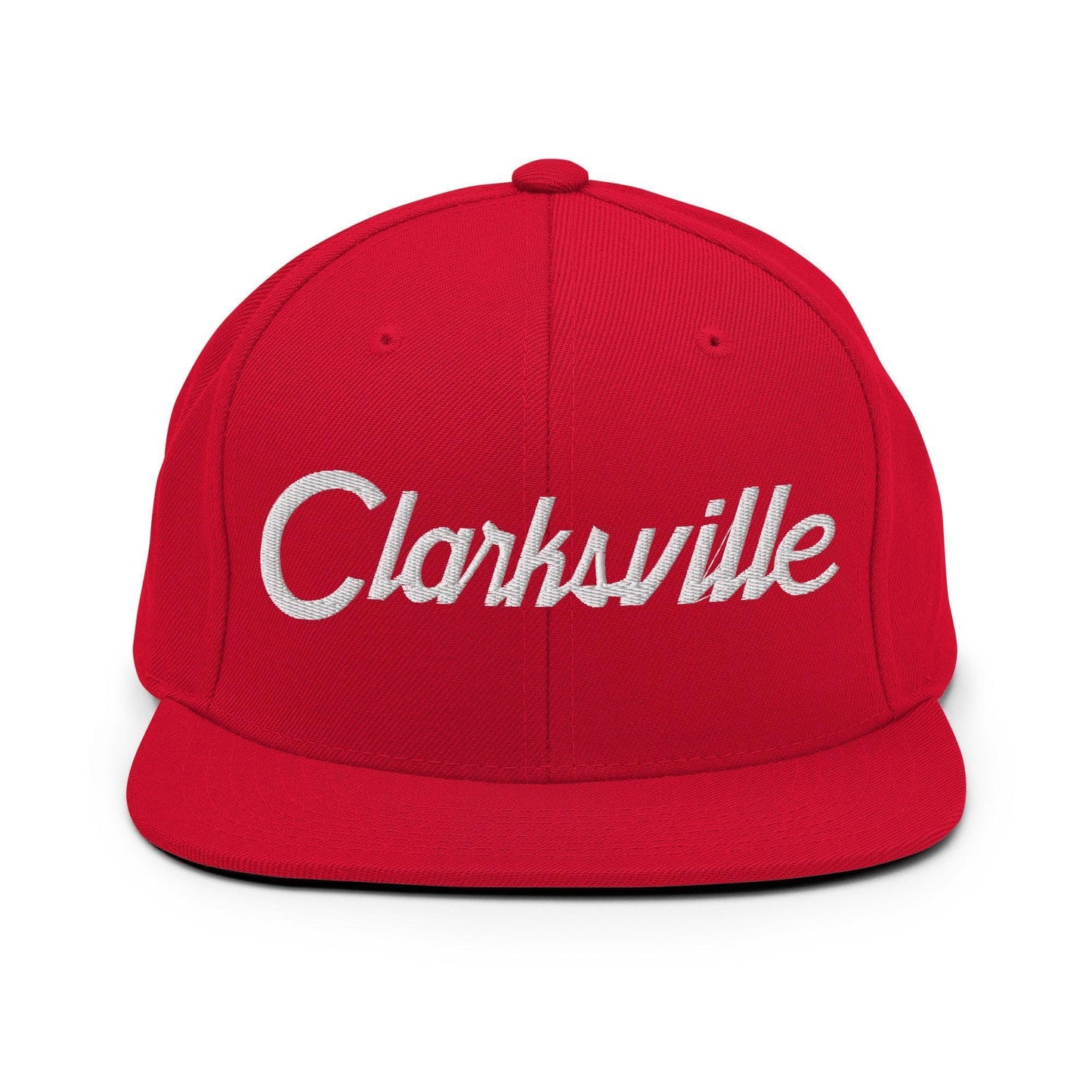 Clarksville Script Snapback Hat Red