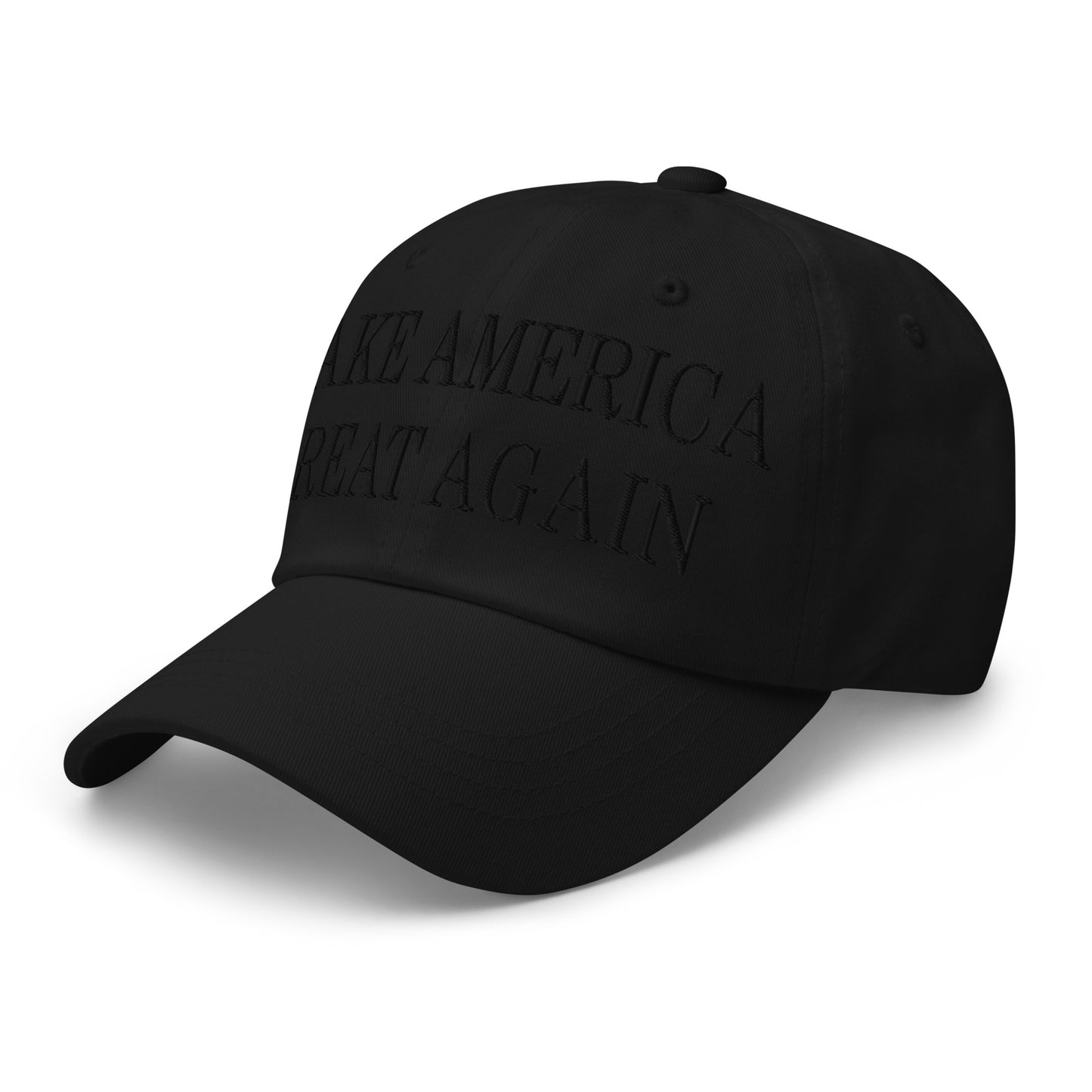 Blacked Out MAGA Make America Great Again Embroidered Dad Hat Default Title