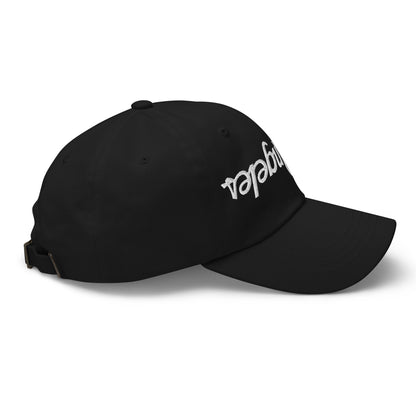 Upside Down Los Angeles LA Vintage Sports Script Embroidered Dad Hat Black