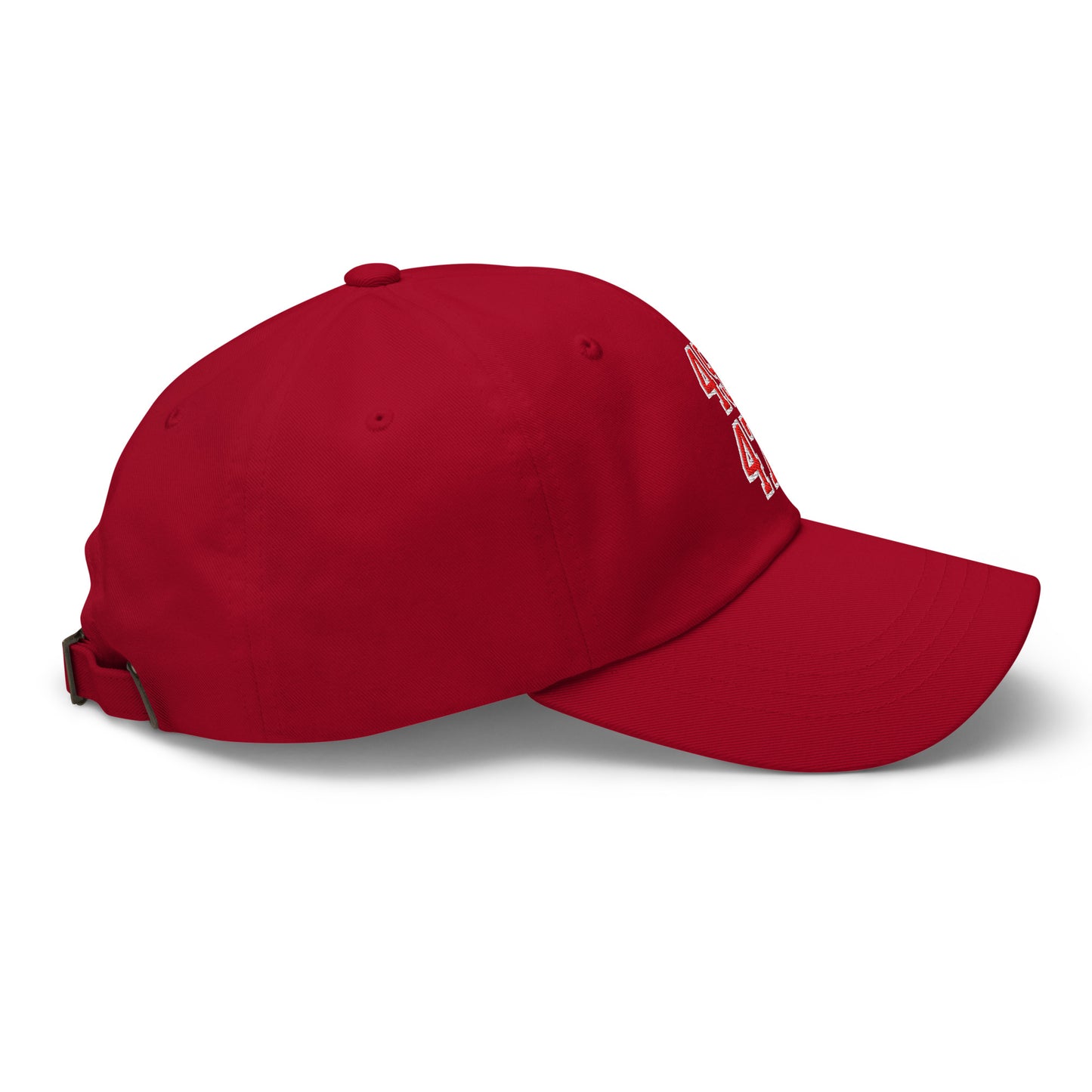 Donald Trump 45-47 Embroidered Dad Hat Red/White Cranberry