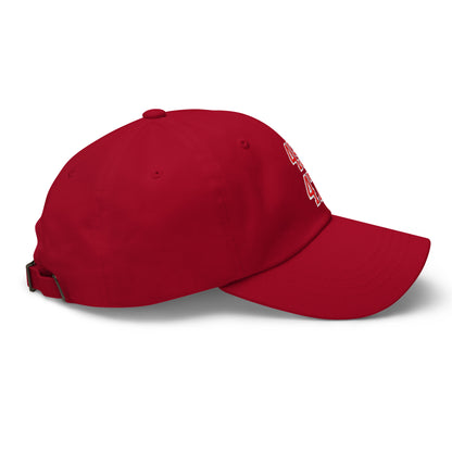 Donald Trump 45-47 Embroidered Dad Hat Red/White Cranberry