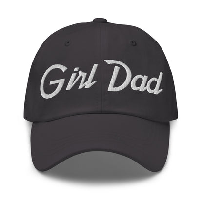 Girl Dad Vintage Sports Script Embroidered Dad Hat Dark Grey