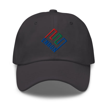 Enron Embroidered Dad Hat Dark Grey