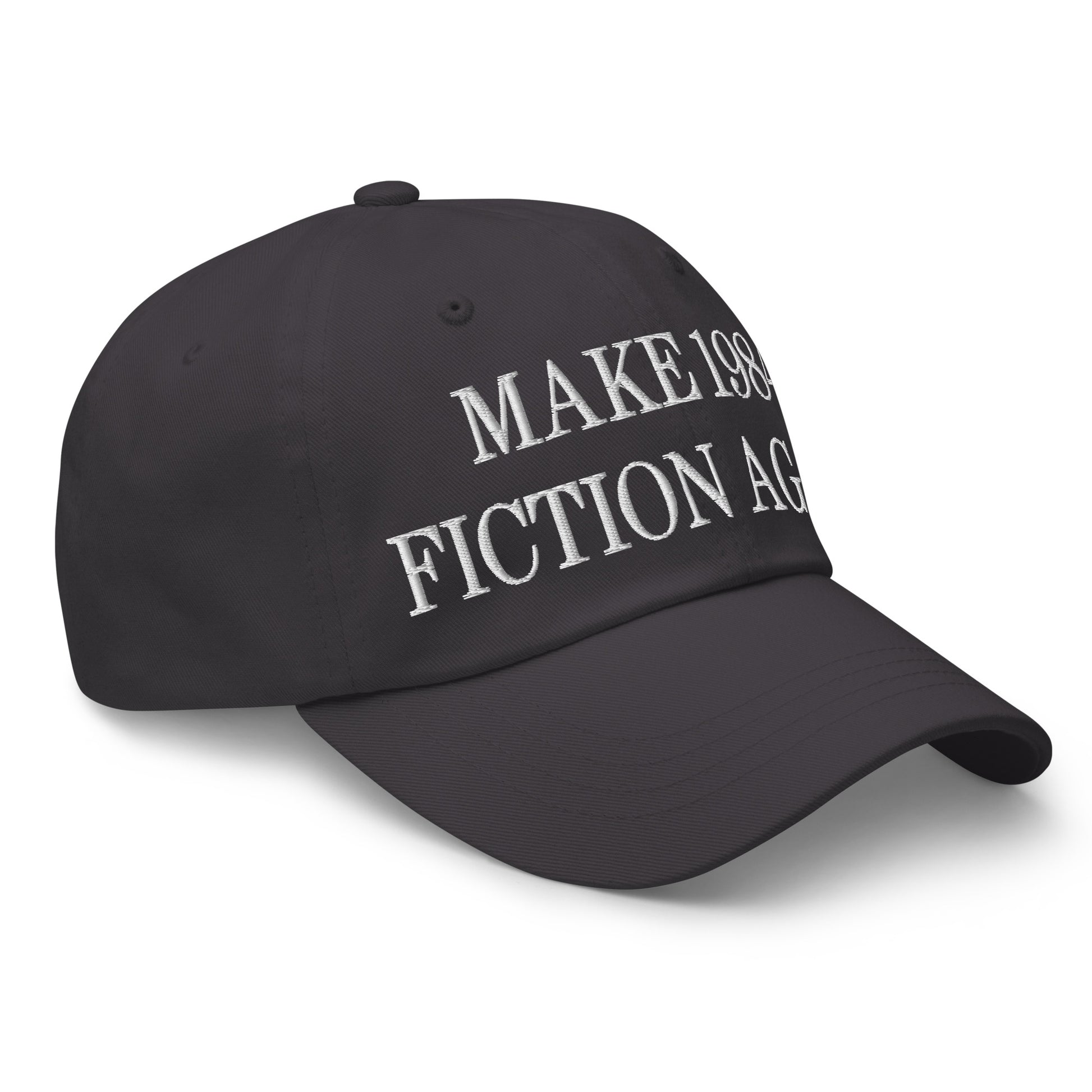 Make 1984 Fiction Again Embroidered Dad Hat Dark Grey