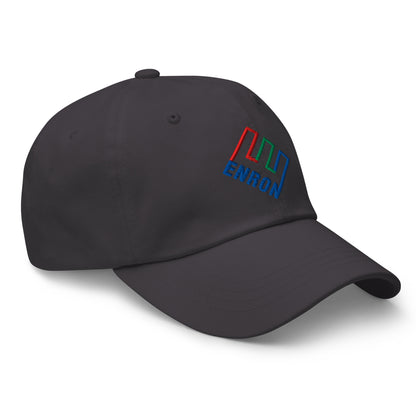 Enron Embroidered Dad Hat Dark Grey