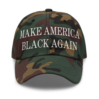 Make America Black Again Embroidered Dad Hat Green Camo