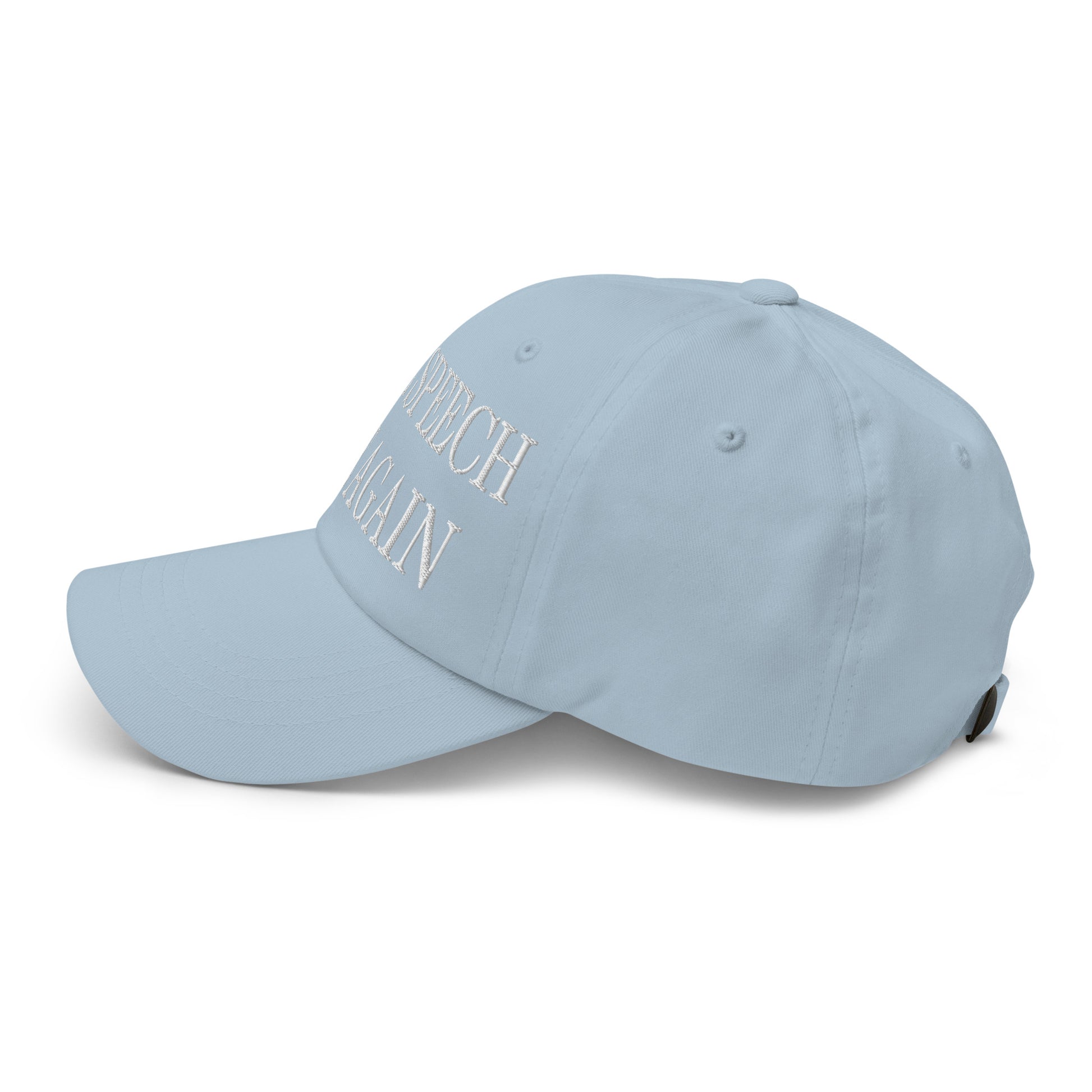 Make Speech Free Again Embroidered Dad Hat Light Blue