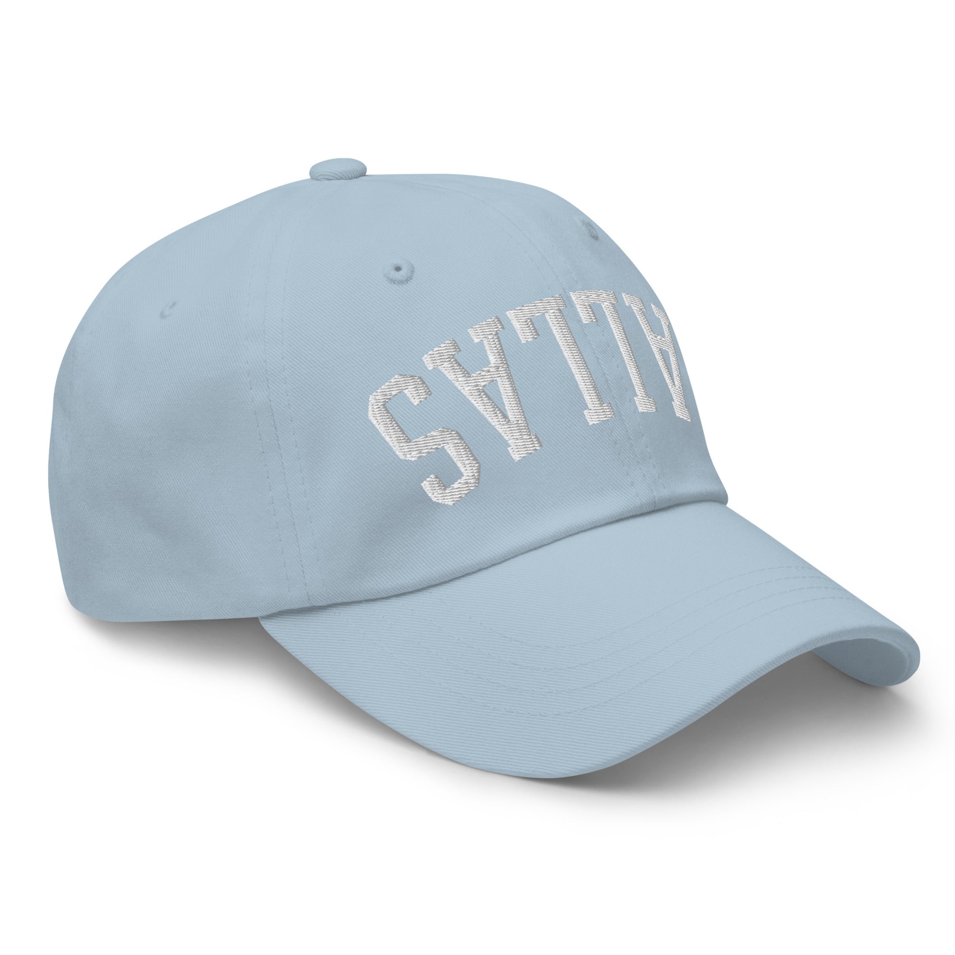 Upside Down Dallas Varsity Letterman Embroidered Dad Hat Light Blue