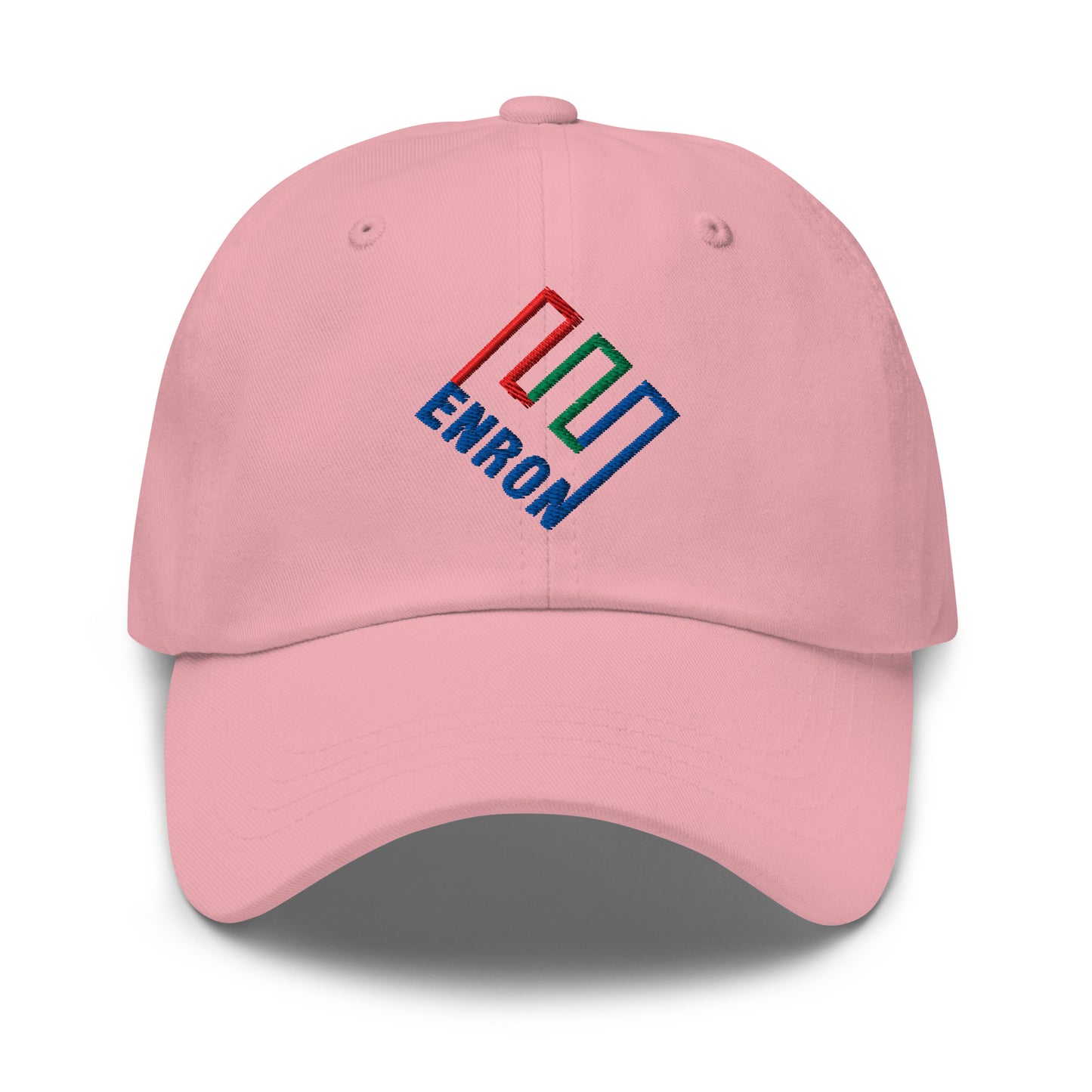 Enron Embroidered Dad Hat Pink