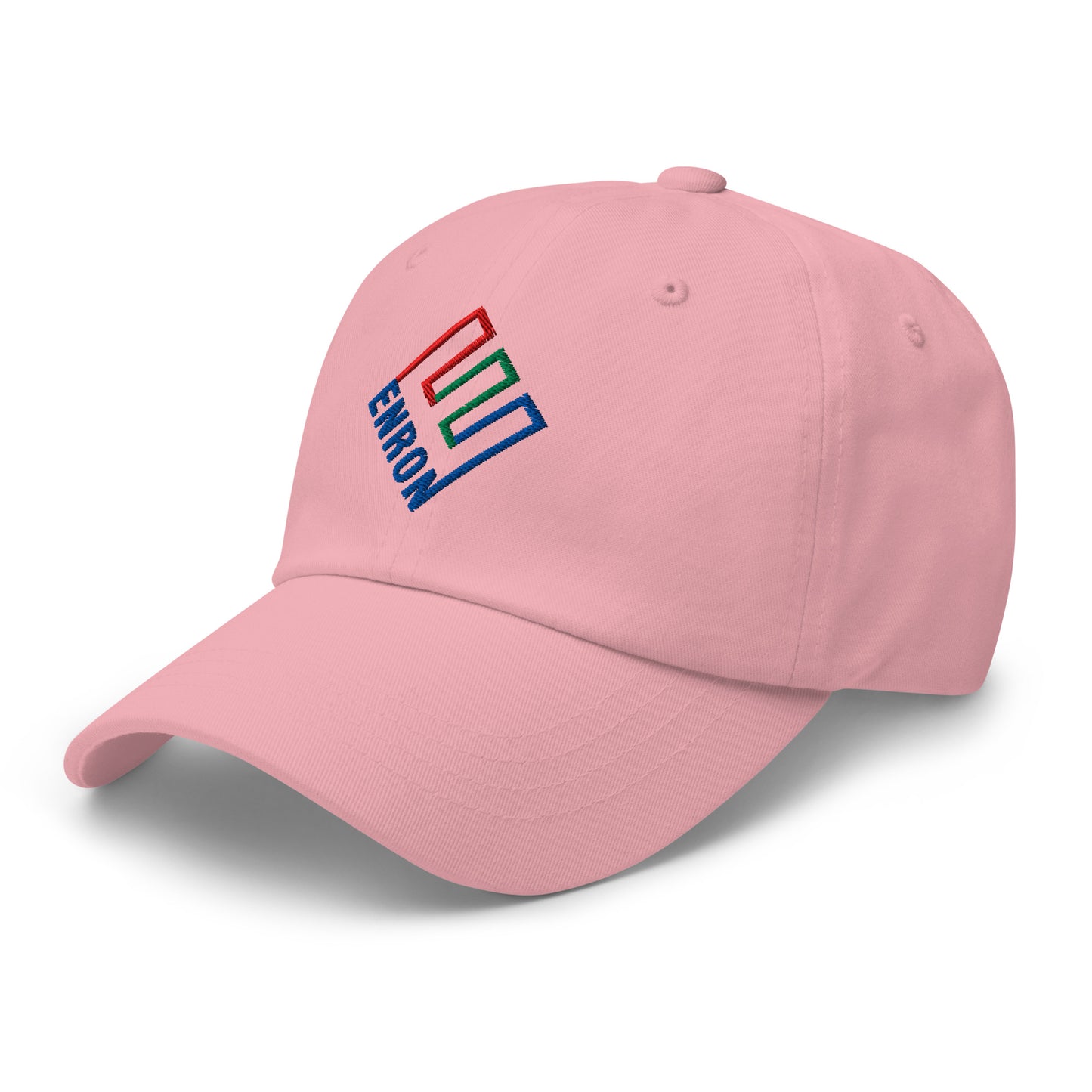 Enron Embroidered Dad Hat Pink